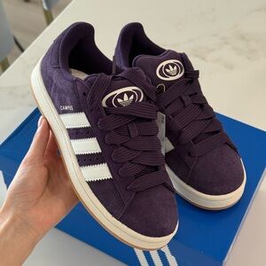 Adidas Women's Dark Purple Campus Sneakers